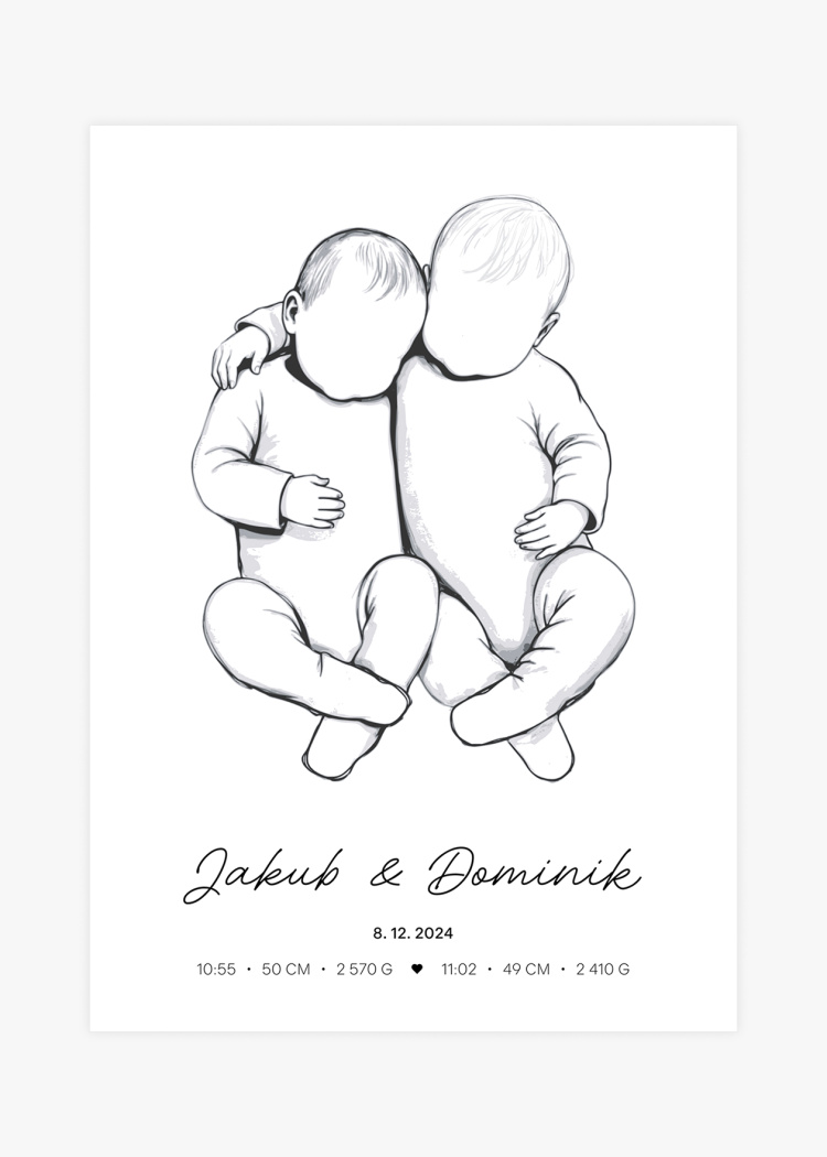 plakaty na miru dvojcata chlapecek a chlapecek 01 v1