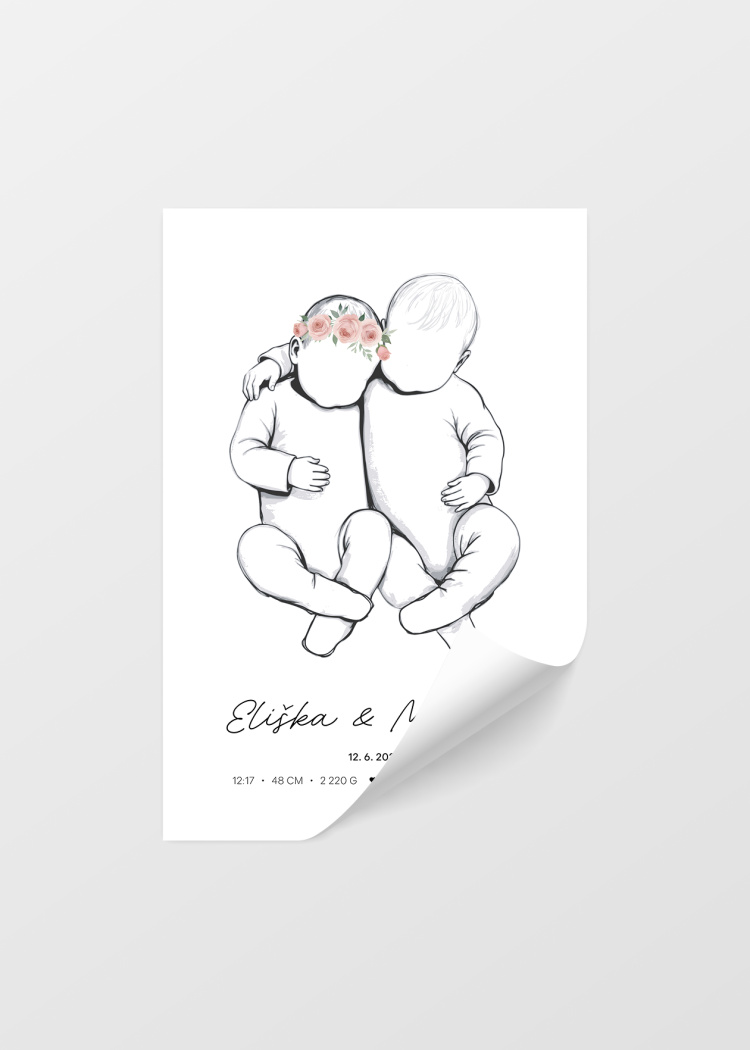 plakaty na miru dvojcata chlapecek a holcicka 04