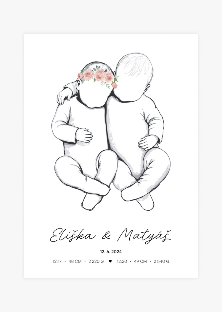 plakaty na miru dvojcata holcicka a chlapecek 01 v1