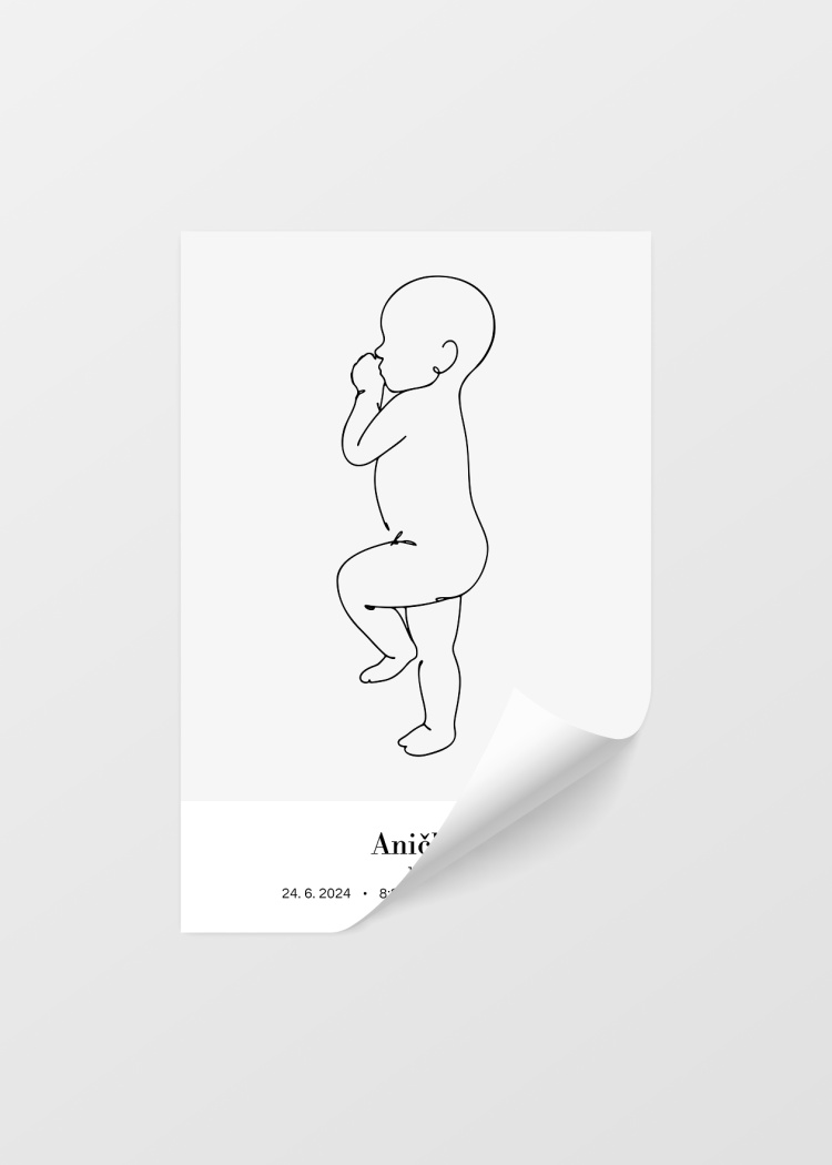 plakaty na miru miminko v zivotni velikosti sede pozadi 04