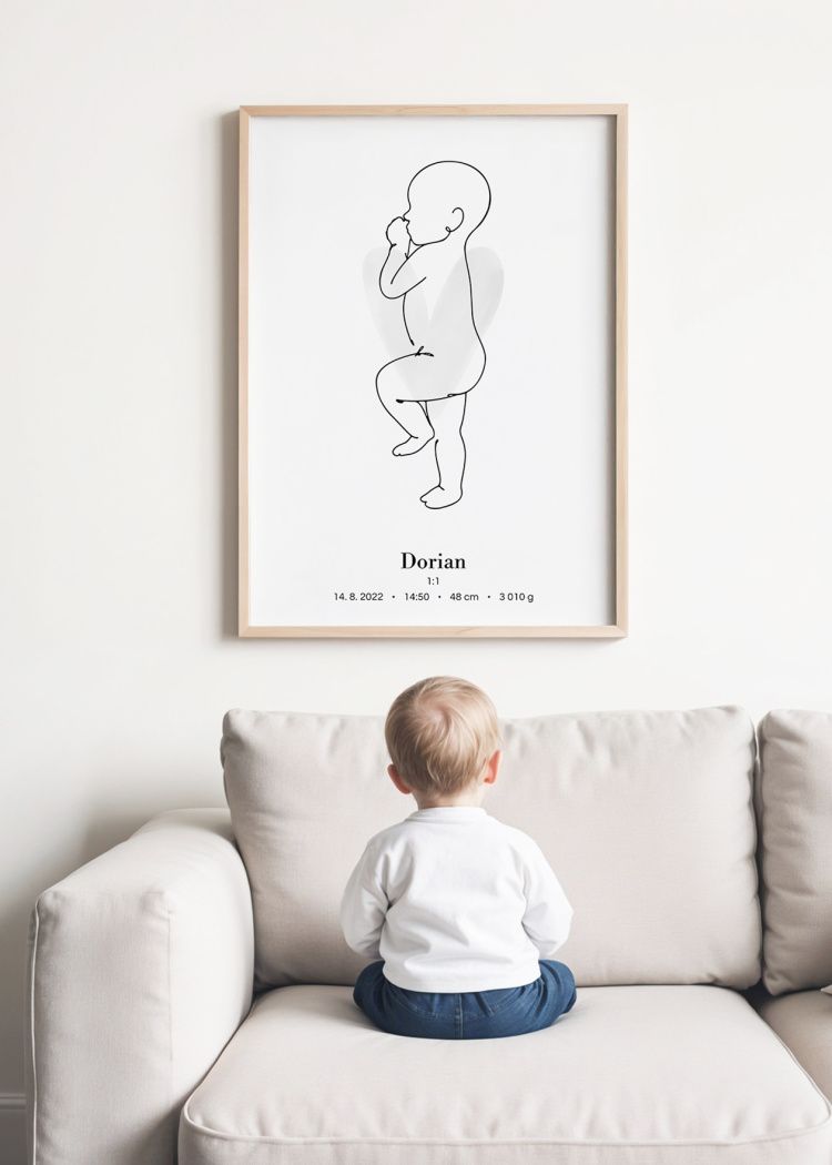 plakaty na miru miminko v zivotni velikosti sede srdce 03