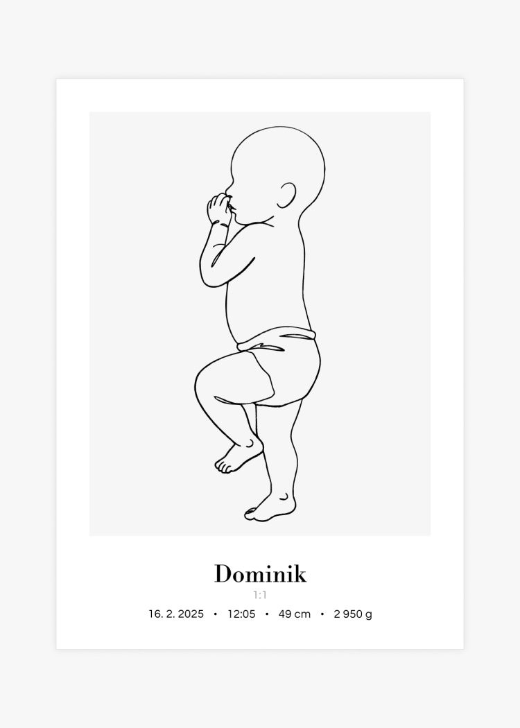 plakaty na miru miminko v zivotni velikosti lineart II 2