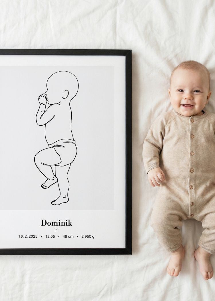 plakaty na miru miminko v zivotni velikosti lineart II 1