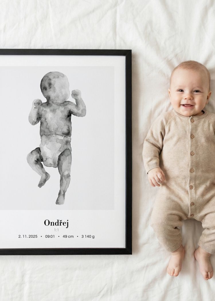 plakaty na miru miminko v zivotni velikosti akvarel I 1