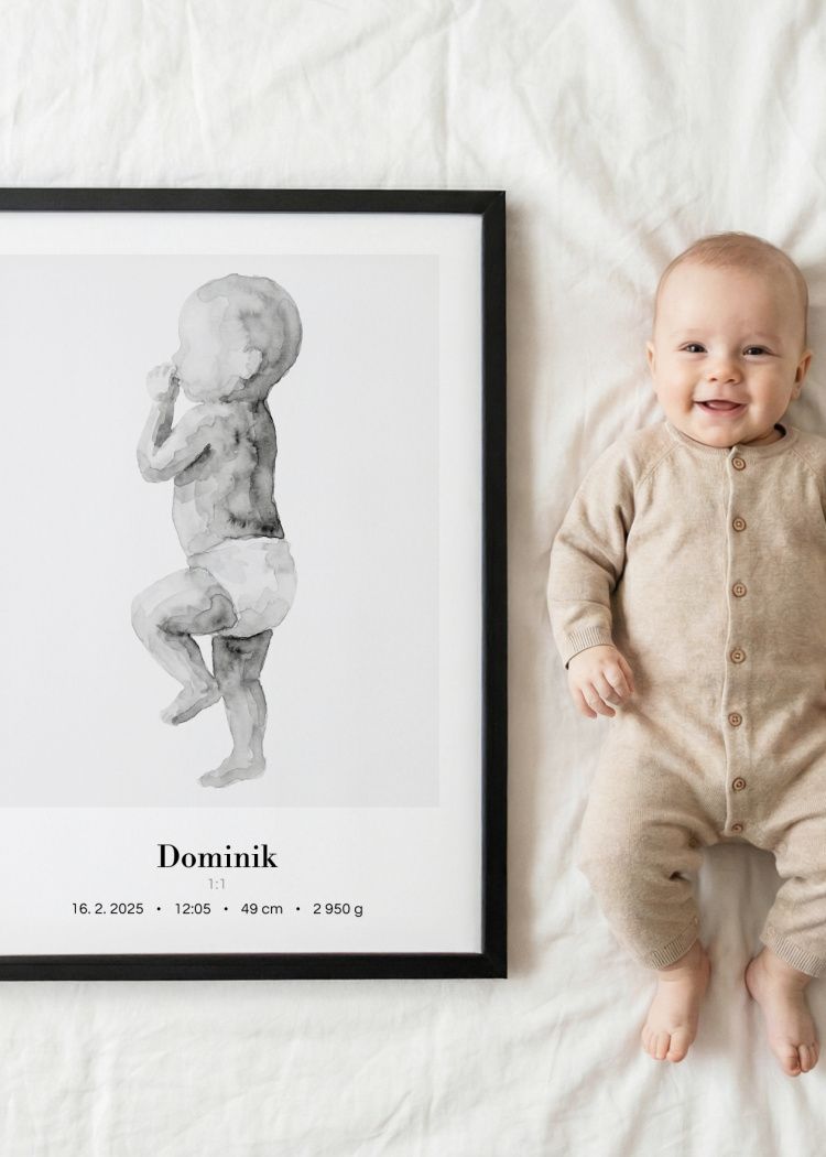 plakaty na miru miminko v zivotni velikosti akvarel II 1