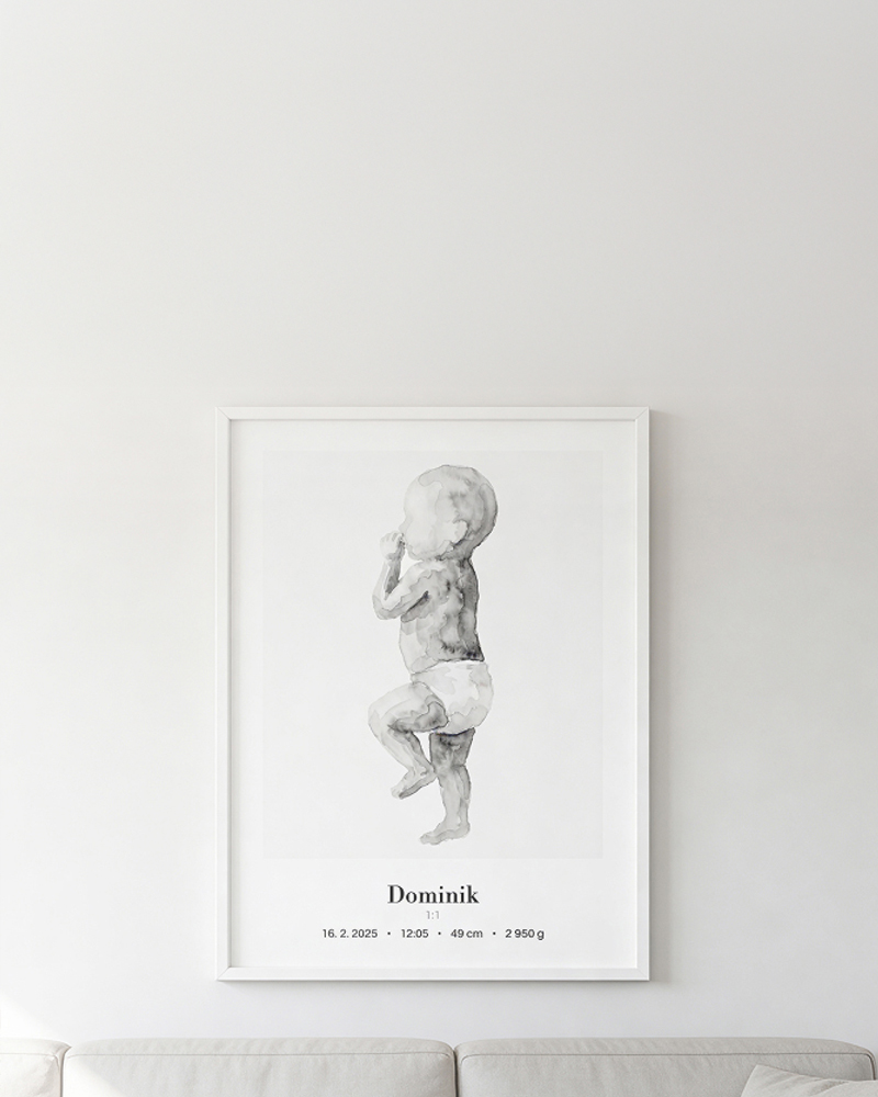 Plakát miminka v životní velikosti